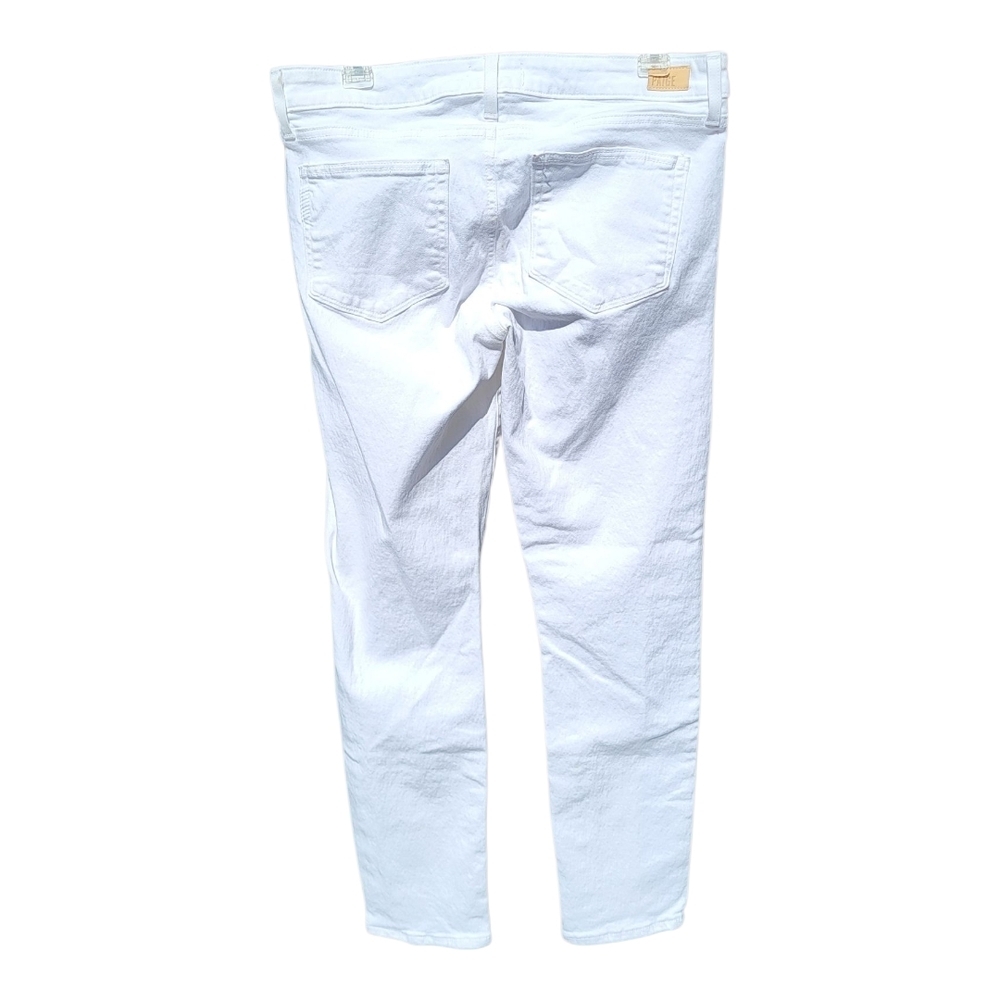 PAIGE Crisp White Skyline Ankle Peg Jeans - Size 30 - Picture 4 of 6